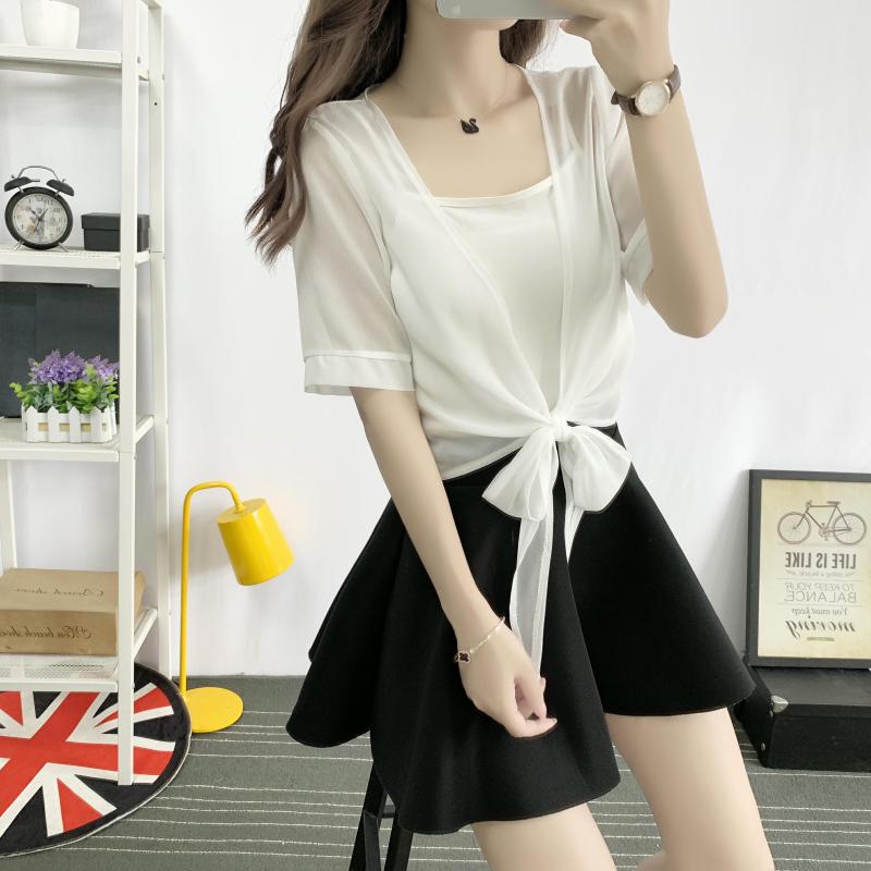 Áo Khoác Voan Tay Ngắn Chống Nắng Thời Trang Mùa Hè Cho Nữ