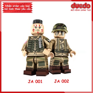 Minifigures chiến binh Army trong chiến tranh thế giới - Đồ chơi Lắp ghép Xếp hình Mô hình Mini WW2 JA001