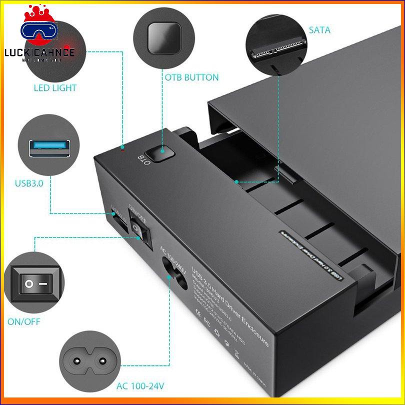 Hộp Đựng Ổ Cứng Ngoài Usb 3.0 2.5 "" 3.5 "Sata Ốp | BigBuy360 - bigbuy360.vn