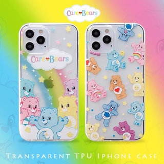 Ốp điện thoại mềm trong suốt họa tiết hoạt hình gấu 3D cho 11