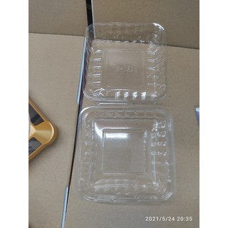 100 HỘP NHỰA ĐỰNG BÁNH HH127-H127 9.5 cm x 9.5 cm x 5 cm