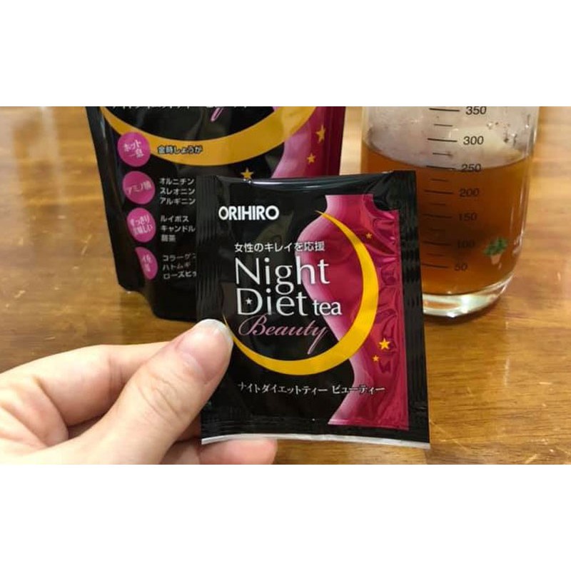 TRÀ GIẢM CÂN NIGHT DIET TEA ORIHIRO (20 GÓI/ 24 GÓI/ HỒNG COLLAGEN) - XUẤT XỨ NHẬT BẢN