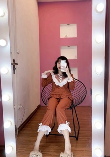 Bộ len gân bánh bèo