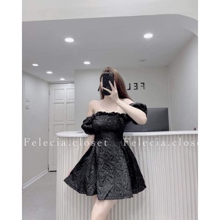 💢💢Váy trễ vai gấm xốp xòe bánh bèo cực sang chảnh ❤❤❤