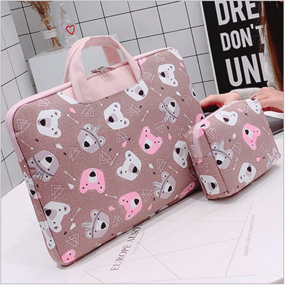 Cặp đựng laptop, túi chống macbook da PU có kèm ví, có đai gài hành lý và lớp đệm bông dày dặn | BigBuy360 - bigbuy360.vn