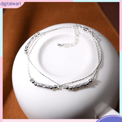 Vòng Đeo Tay Mạ Bạc Kiểu Dáng Đơn Giản Thanh Lịch Dành Cho Nữ