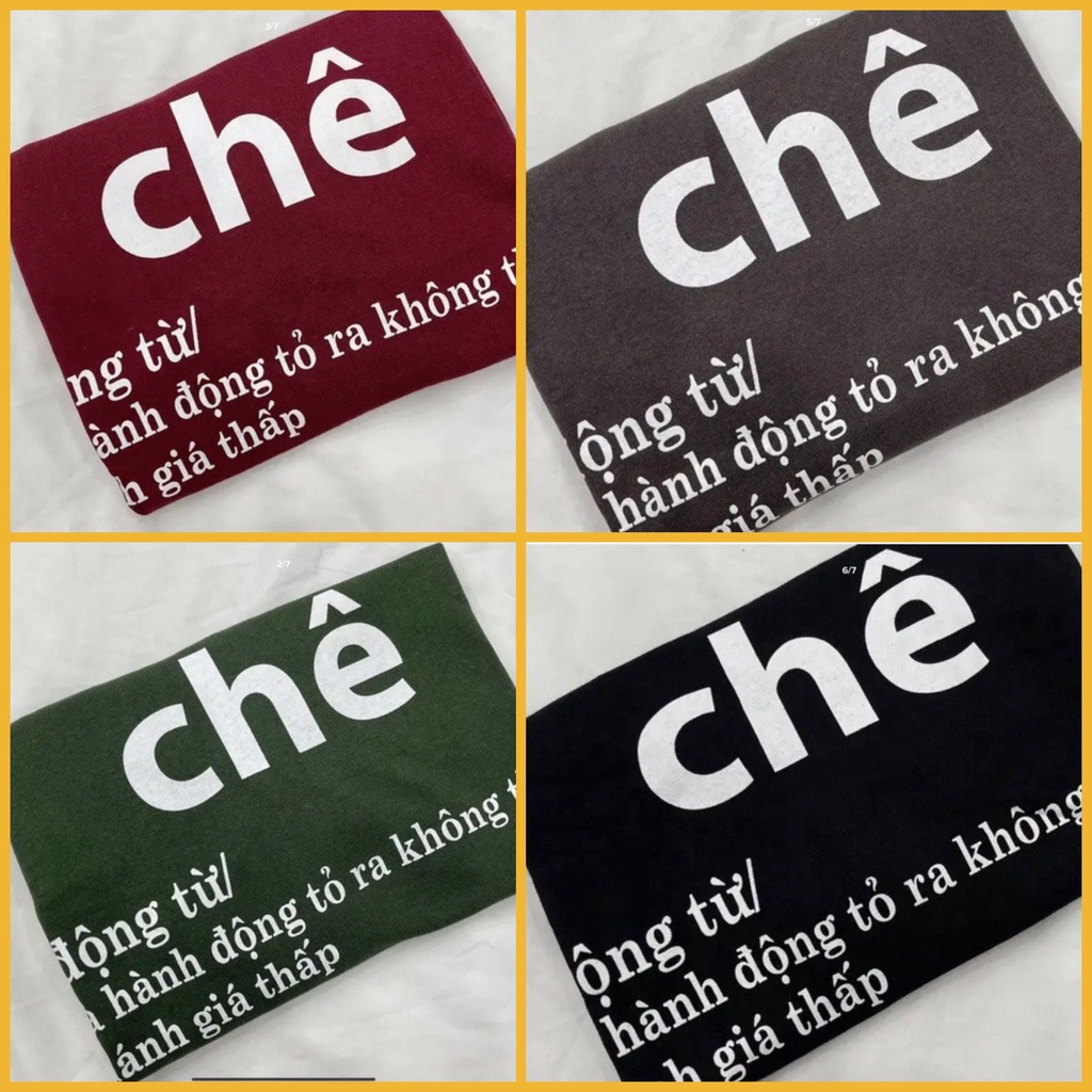 ÁO THUN 3158 áo CHÊ - Ế - ỦA EM - ĐÃ CÓ BỒ - Ừ - MỆT - MIKEBEAR áo thun form rộng tay lỡ nam nữ trẻ trung cá tính