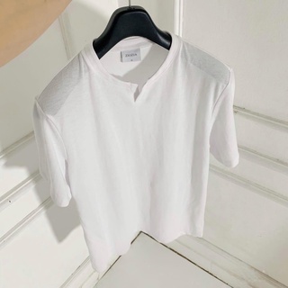 Áo thun cộc tay nam ZioZia cổ V S21 vải cotton dệt hàng xuất Hàn xịn