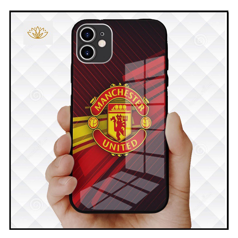 Ốp lưng kính đẹp Logo MANCHESTER UNITED sang trọng Iphone 7/7Plus/8/8Plus/X/Xs/Xs Max/11/11 Promax/12/12 Promax OK-97