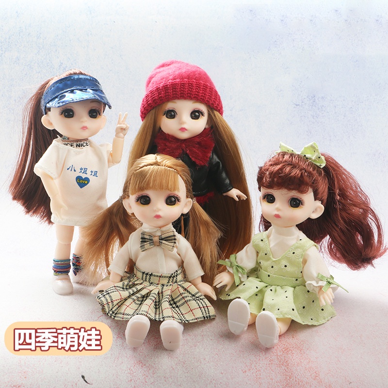 Búp Bê Công Chúa Đồ Chơi Bjd 16cm 13 Khớp Cử Động Thời Trang