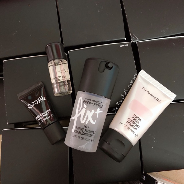 Có sẵn - Set makeup 4 món MAC - Mac strobe cream - Mac Fix