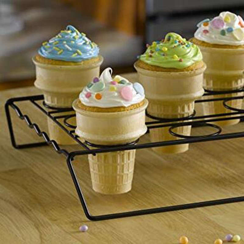 Ice Cream Cone Cupcake Baking Rack Cream Display Storage Shelf#HAVN