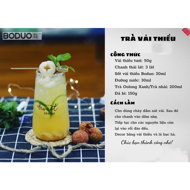 Mứt vải Boduo hộp 1kg