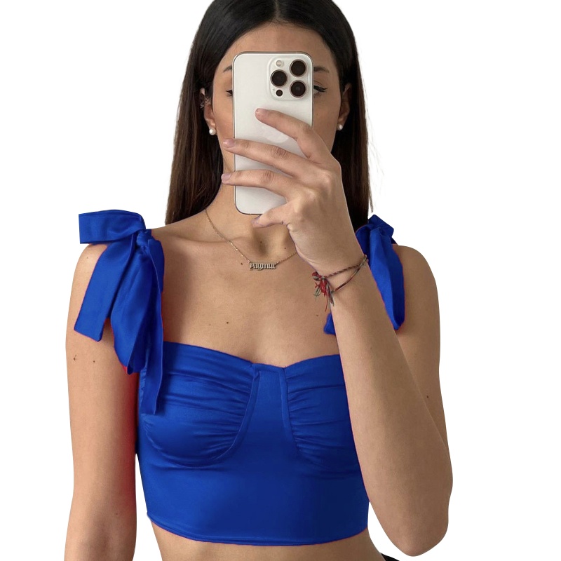 Áo Lửng Không Tay Cổ Vuông Gợi Cảm Cho Nữ