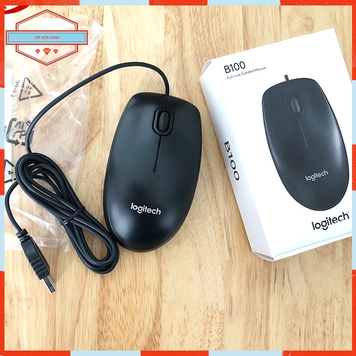 Chuột Máy Vi Tính Laptop Gaming PC Có Dây MOUSE Logitech B100 Văn Phòng Chơi Game