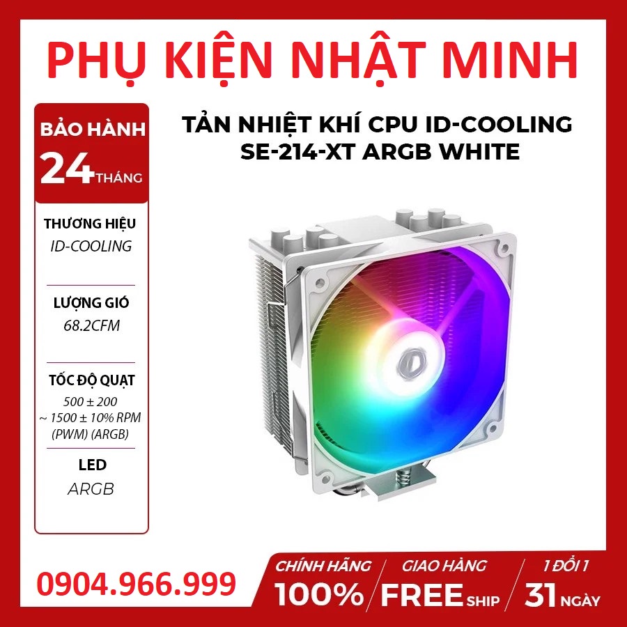 COMBO 30 TẢN NHIỆT KHÍ CPU IDCOOLING SE-214-XT ARGB hàng chính hãng bảo hành 24 tháng