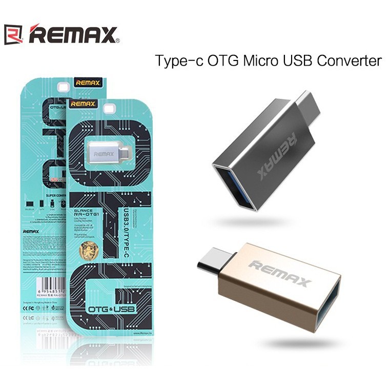 Remax Đầu Chuyển Otg Sang Type C 3.0 Micro Usb Màu Vàng / Bạc 1-gd