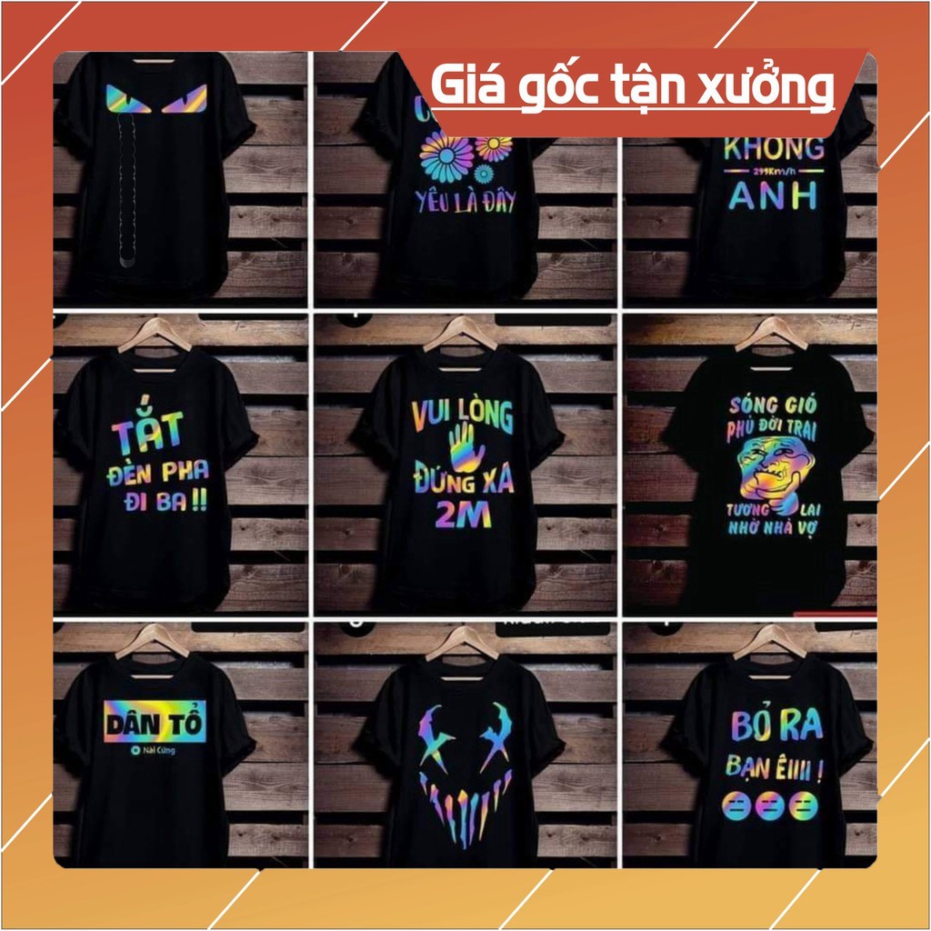 ❤️ Áo Phản Quang ❤️chọn mẫu bỏ ra bạn ei  Áo unisex, áo thun nam nữ đen trắng from rộng, vải cotton xịn [SIÊU RẺ]