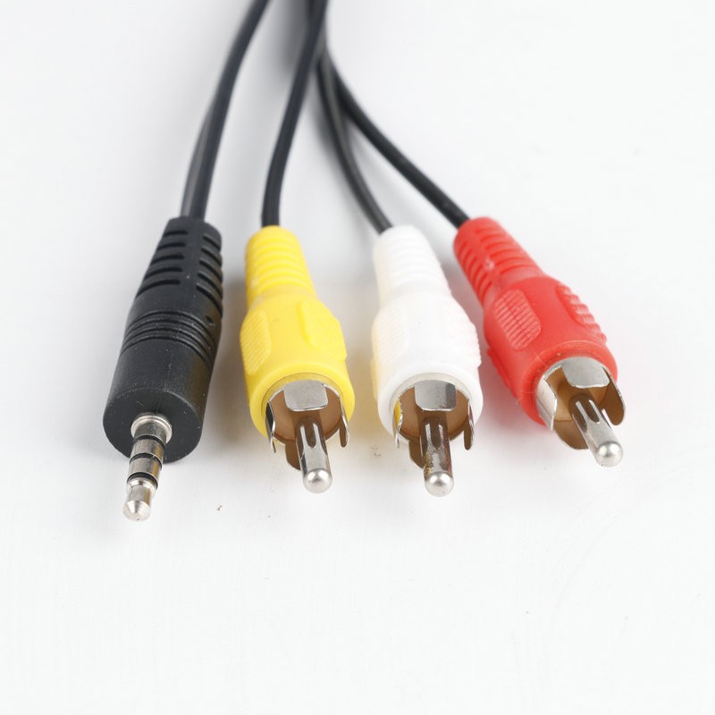 Cable AV 1 to 3 - Cáp 1 đầu jack 3.5 ra 3 đầu hoa sen - 1.5m