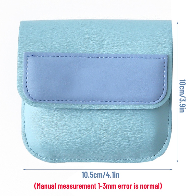 Ví Mini Cầm Tay Bằng Da Pu Có Khóa Cài Dùng Đựng Tai Nghe / Tiền Xu Cho Nữ