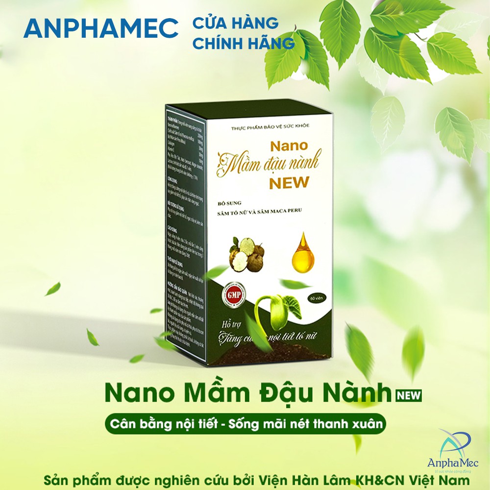 Nano Mầm Đậu Nành New Cân Bằng Nội Tiết Giữ Lửa Thanh Xuân (Hộp 60 Viên)