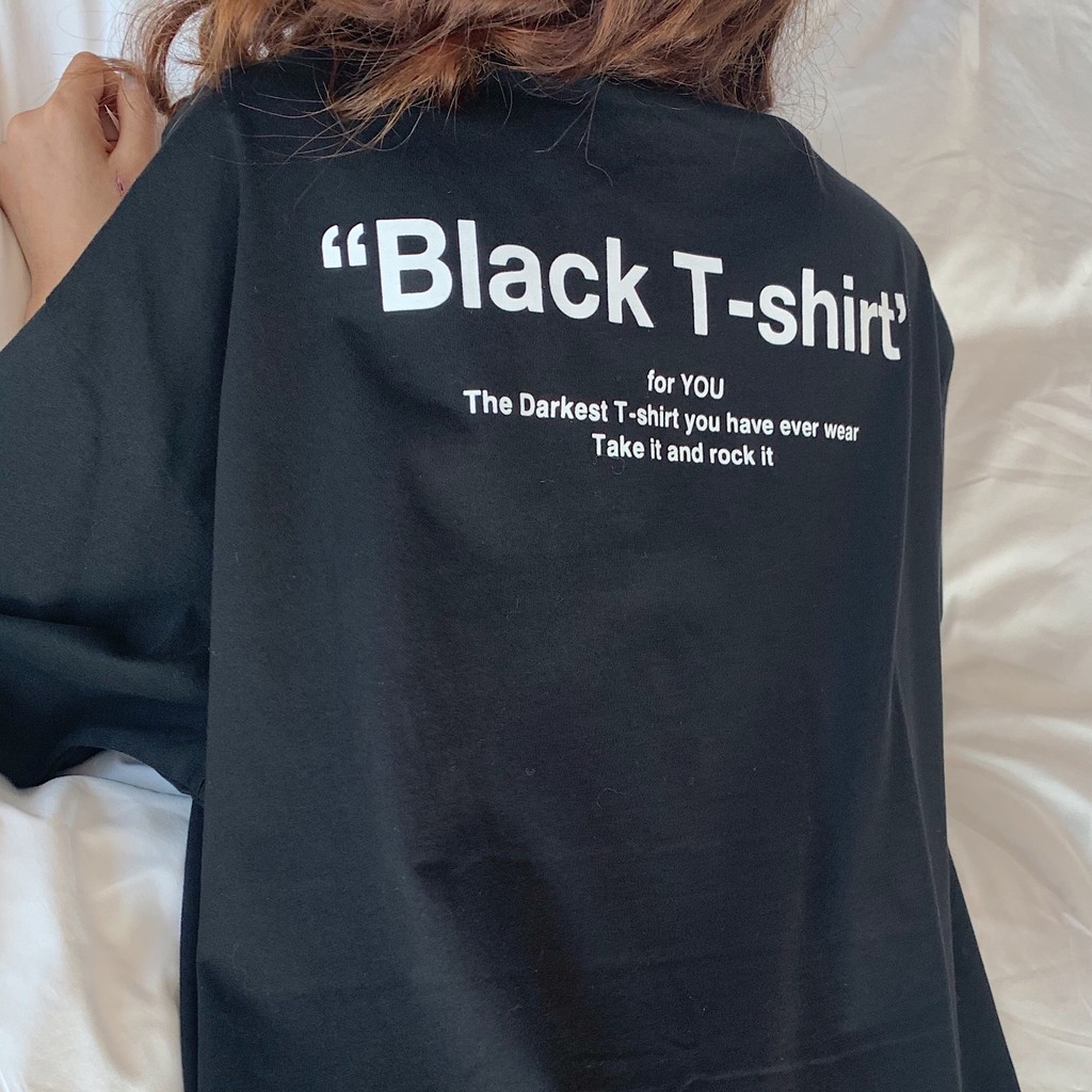 Áo Thun Tay Lỡ Unisex WHITE BLACK T-SHIRT Form Rộng | BigBuy360 - bigbuy360.vn