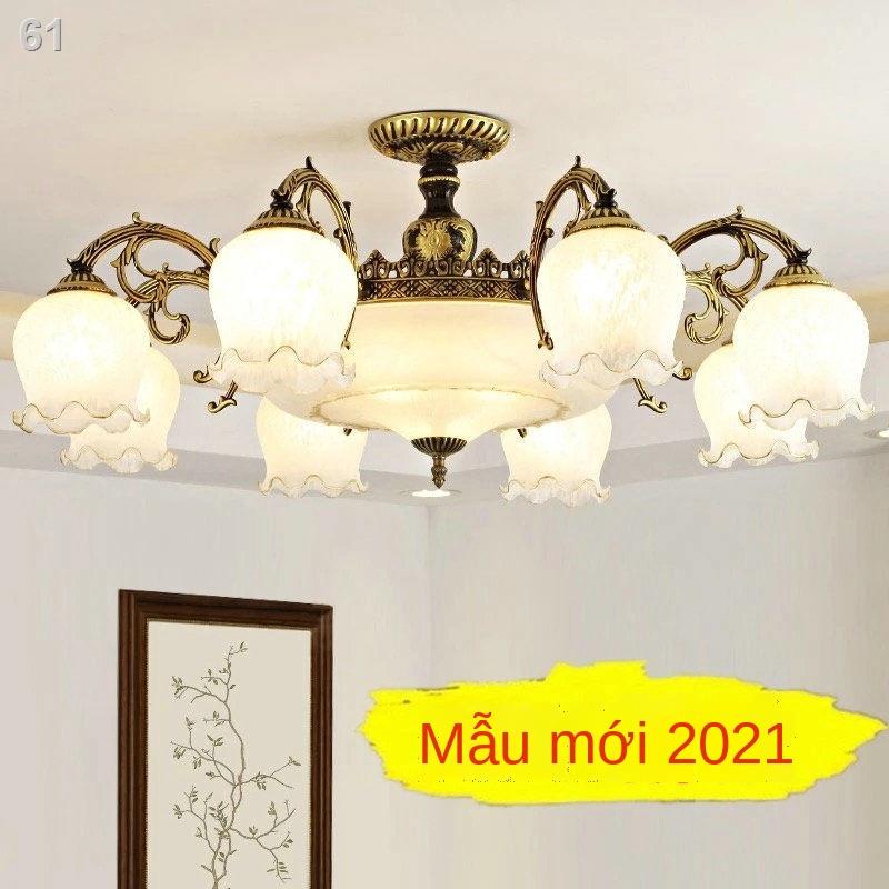 Đồng đèn phòng khách trần cổ châu Âu không khí ngủ chính và lồng ăn nghiên cứu chùm điển