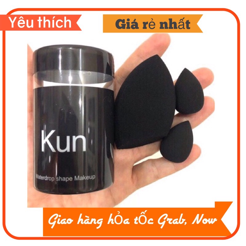 Bông Mút Tán Kem Nền Kun sét 3 chiếc