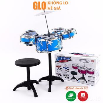 Bộ Trống Jazz Drum 5 Trống Có Ghế Cho Bé