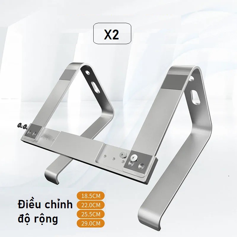 Giá đỡ để laptop stand notebook Macbook máy tính xách tay hợp kim nhôm có thể tháo rời kiêm tản nhiệt (CR06 và X2) | WebRaoVat - webraovat.net.vn