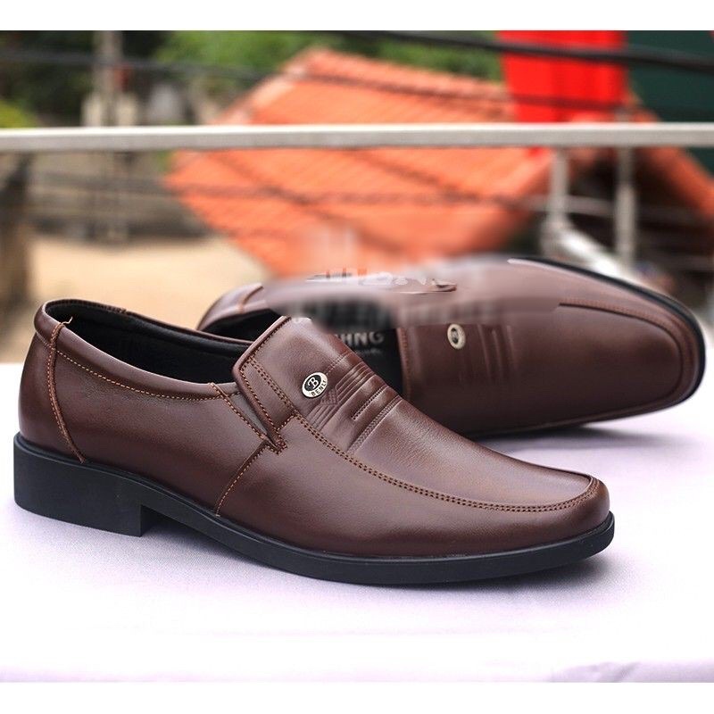 Bảo hành 1 năm-Giày nam da bò nguyên tấm loại cao cấp,giày công sở 687 kiểu trung niên thời trang bền đẹp.Đế khâu chắc