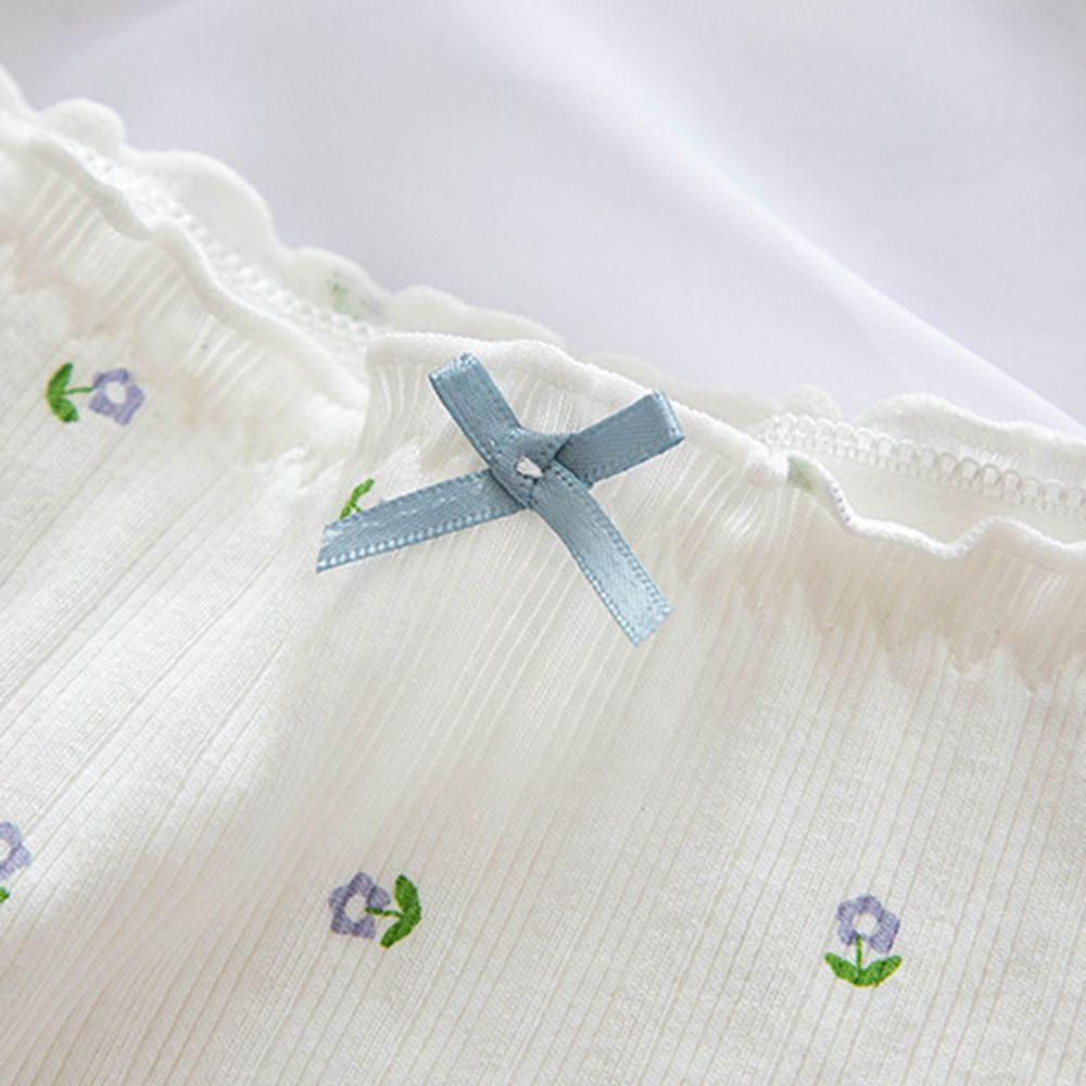 Quần lót mềm mại thoáng khí in họa tiết caro đính nơ phong cách Hàn Quốc cho nữ BACK2LIFE