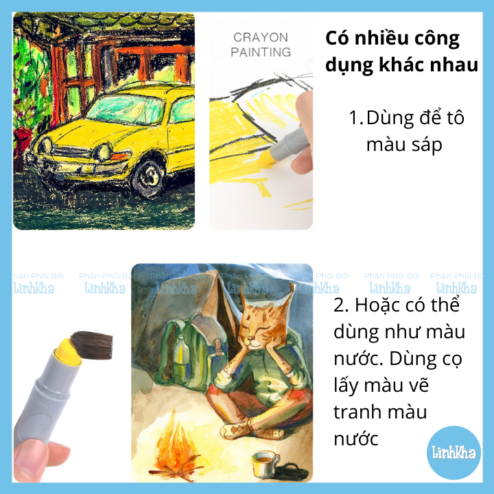 Bút Sáp Màu - Sáp Lụa Mideer Vẽ Được Trên Nhiều Vật Liệu Dễ Dàng Lau Sạch - Mideer Silky Crayon