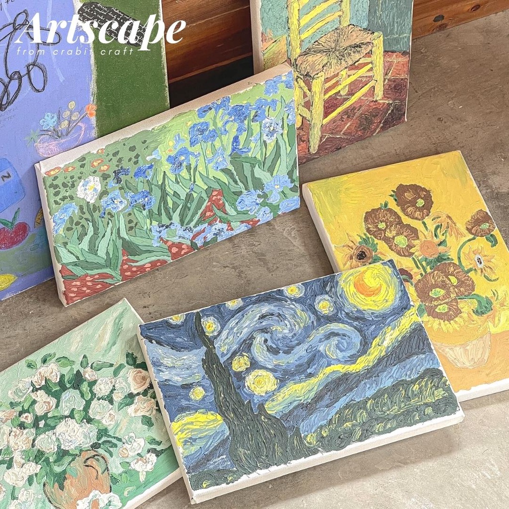 Tranh đắp nổi Van Gogh Crabit bộ dụng cụ vẽ và tranh vẽ sẵn Crabit Artscape Van Gogh's Chair