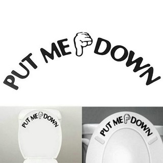 Sticker dán chỗ ngồi toilet trong phòng tắm hình ngón tay chỉ xuống