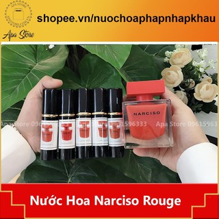 Nước Hoa Nữ Narciso Rouge, Nar Đỏ Chai 10ml Dạng Xit, cs