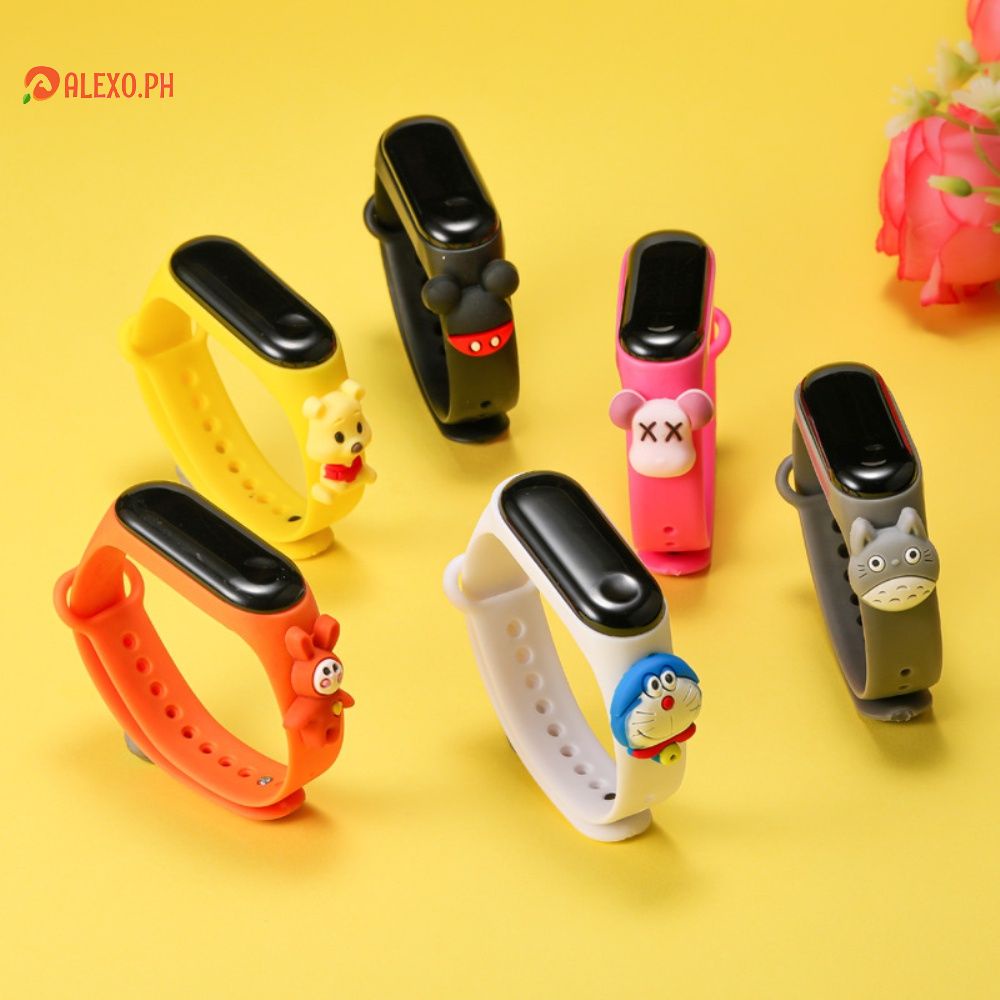 'IN Stock' Children's cartoon doll electronic watch Waterproof digital watch for children with sensor/LED Alex