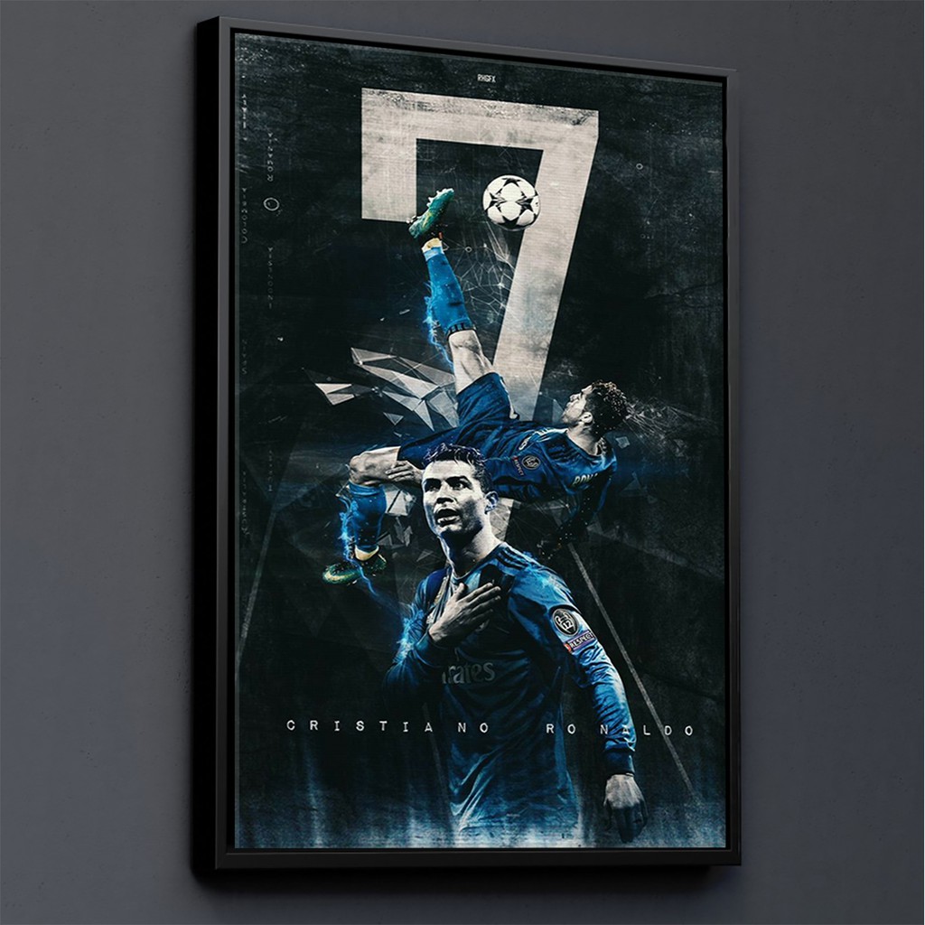 TRANH CANVAS CẦU THỦ BÓNG ĐÁ treo tường in theo yêu cầu - Cristiano Ronaldo CR7 25