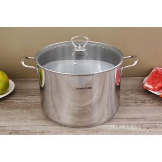 Nồi luộc gà inox 3 đáy sunhouse sh28lg dùng được trên bếp từ