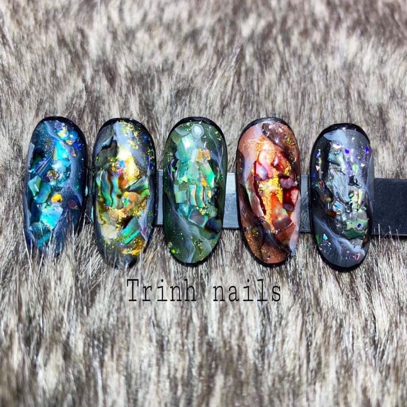 Set xà cừ vân đá 12 màu xinh xỉu MaiAnhNails