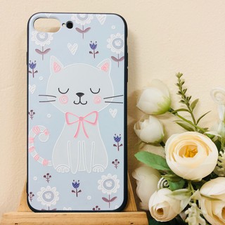 Ốp lưng Iphone dẻo Mèo nơ hồng