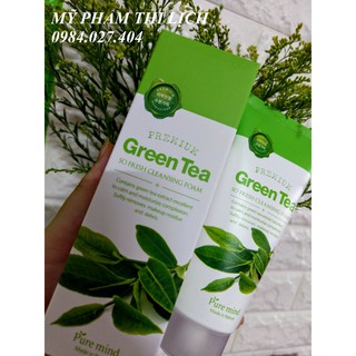 Sữa rửa mặt Pure mind Premium Green Tea Cleansing Foam 100ml