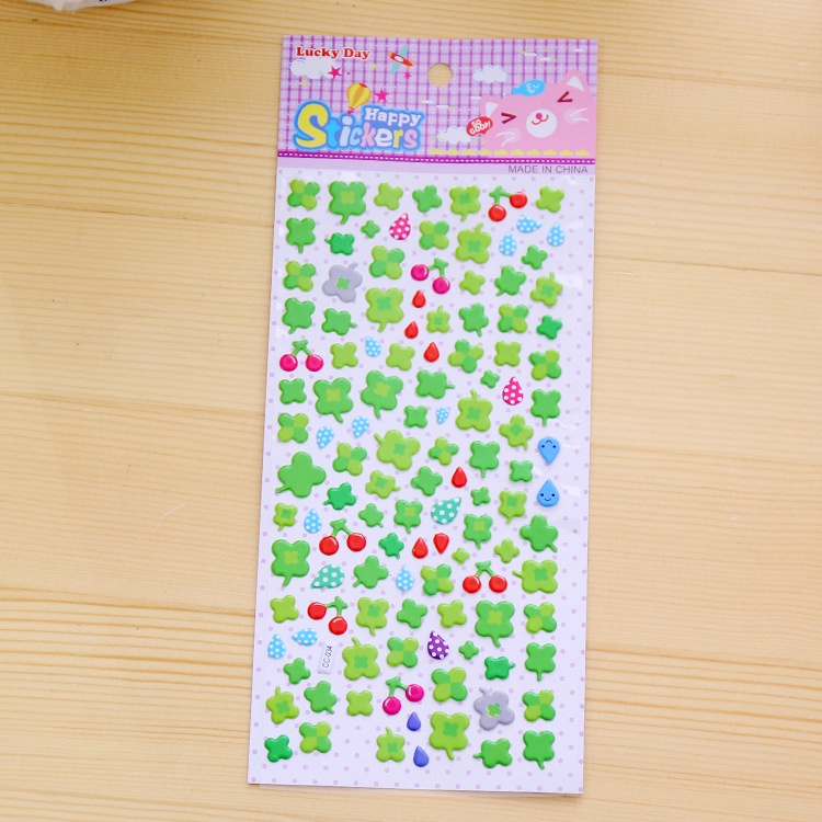 Sticker hình dán nổi 3D chủ đề thế giới xung quanh bé kích thước 10x24cm