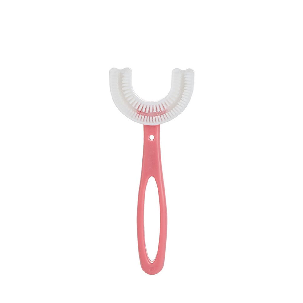 Bàn chải đánh răng hình chữ U bằng silicone mềm tay cầm nhiều màu sắc cho bé từ 2-12 tuổi