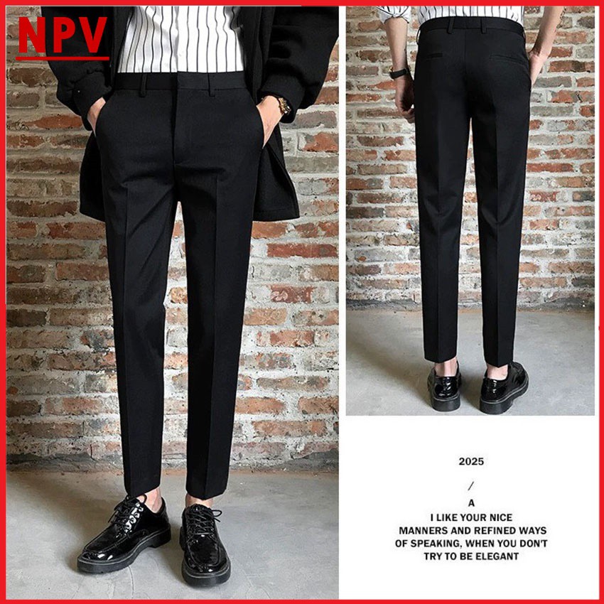 Quần âu nam ống côn NPV vải lụa co giãn,quần tây nam không nhăn,không xù,4 màu | BigBuy360 - bigbuy360.vn