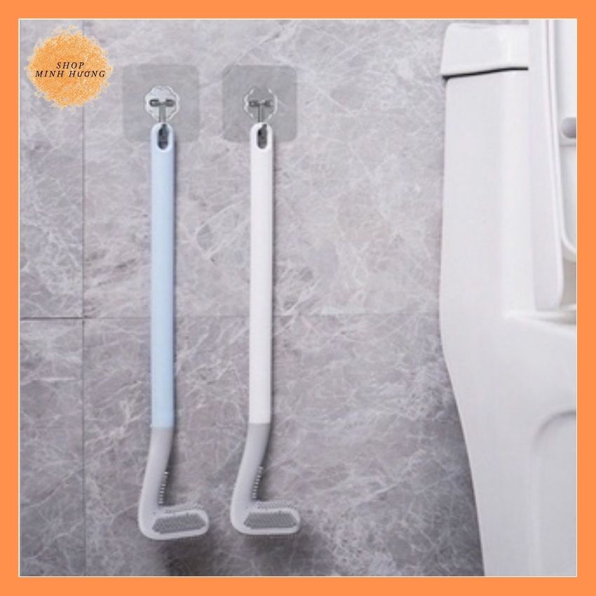 Cọ toilet silicon mẫu mới tặng móc dán treo tường