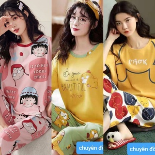 Đồ bộ nữ dễ thương, pijama, bộ ngủ thun cotton mặc nhà cao cấp tay cộc quần lửng mùa hè chất vải mềm mịn thoáng khí L01