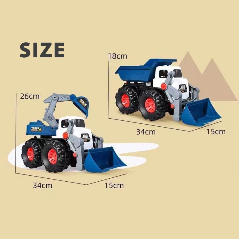 Đồ chơi xe tải xúc đất SEA SUN TOYS cỡ lớn cho bé trai