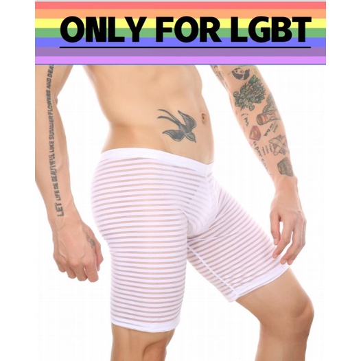 Quần lót nam lưới thoáng trong suốt gợi cảm xuyên thấu thấy cu sexy - Quần sịp lưới nam cao cấp đùi boxer đỏ đen trắng Y94