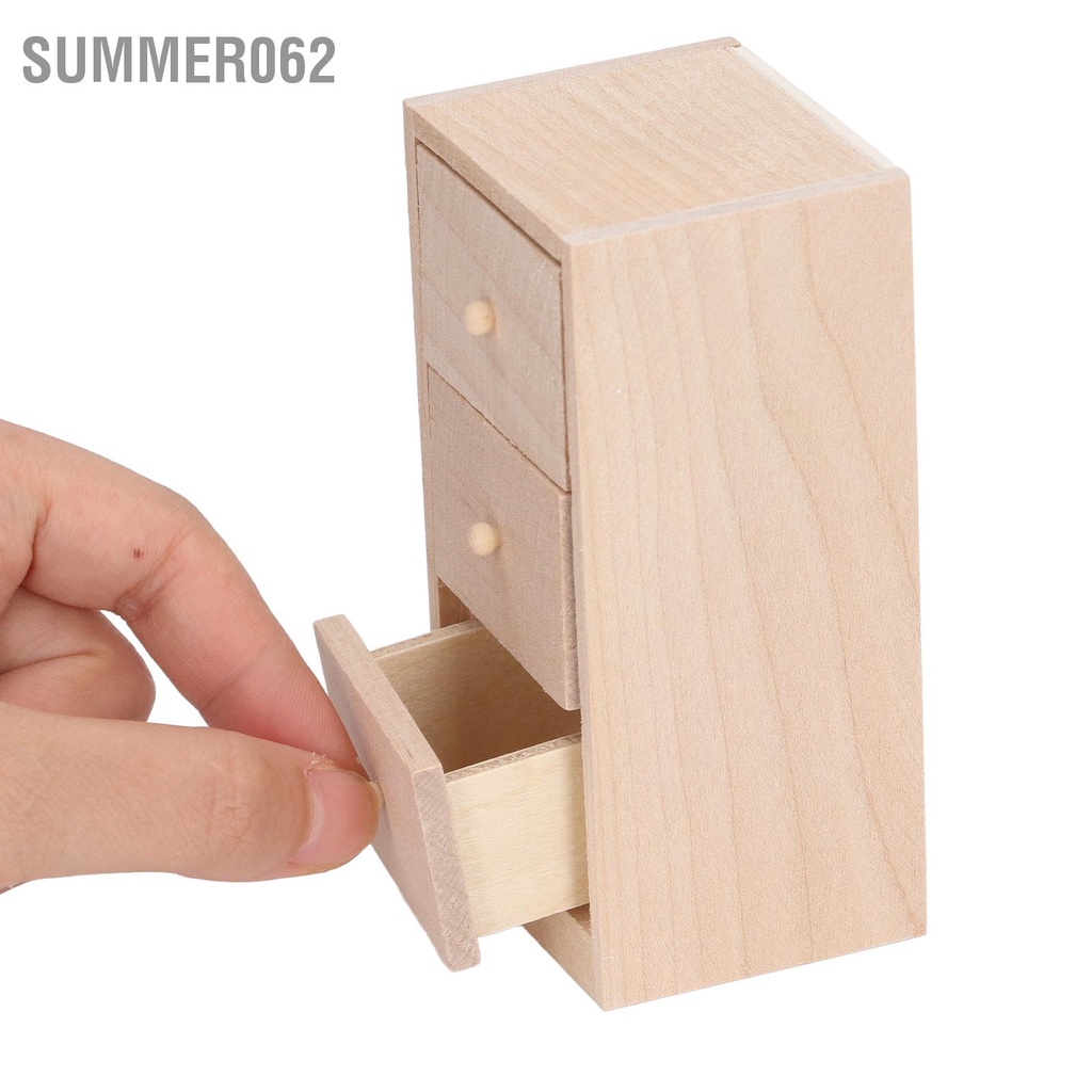 [Hàng Sẵn] Mô hình tủ mini có ngăn kéo 3 lớp Đồ đạc lưu trữ trong nhà búp bê cho tỷ lệ 1:12【Summer062】